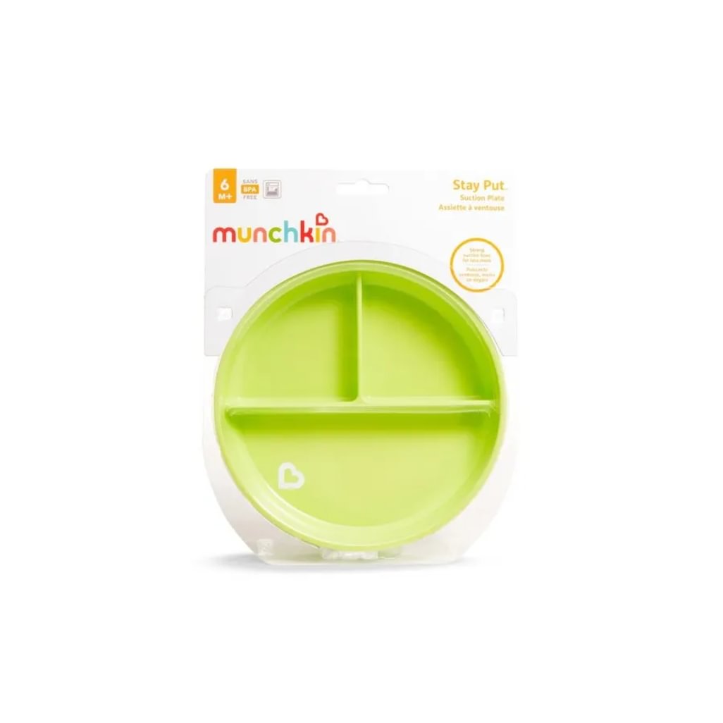 Farfurie cu Suport prin Aspirație Munchkin - verde