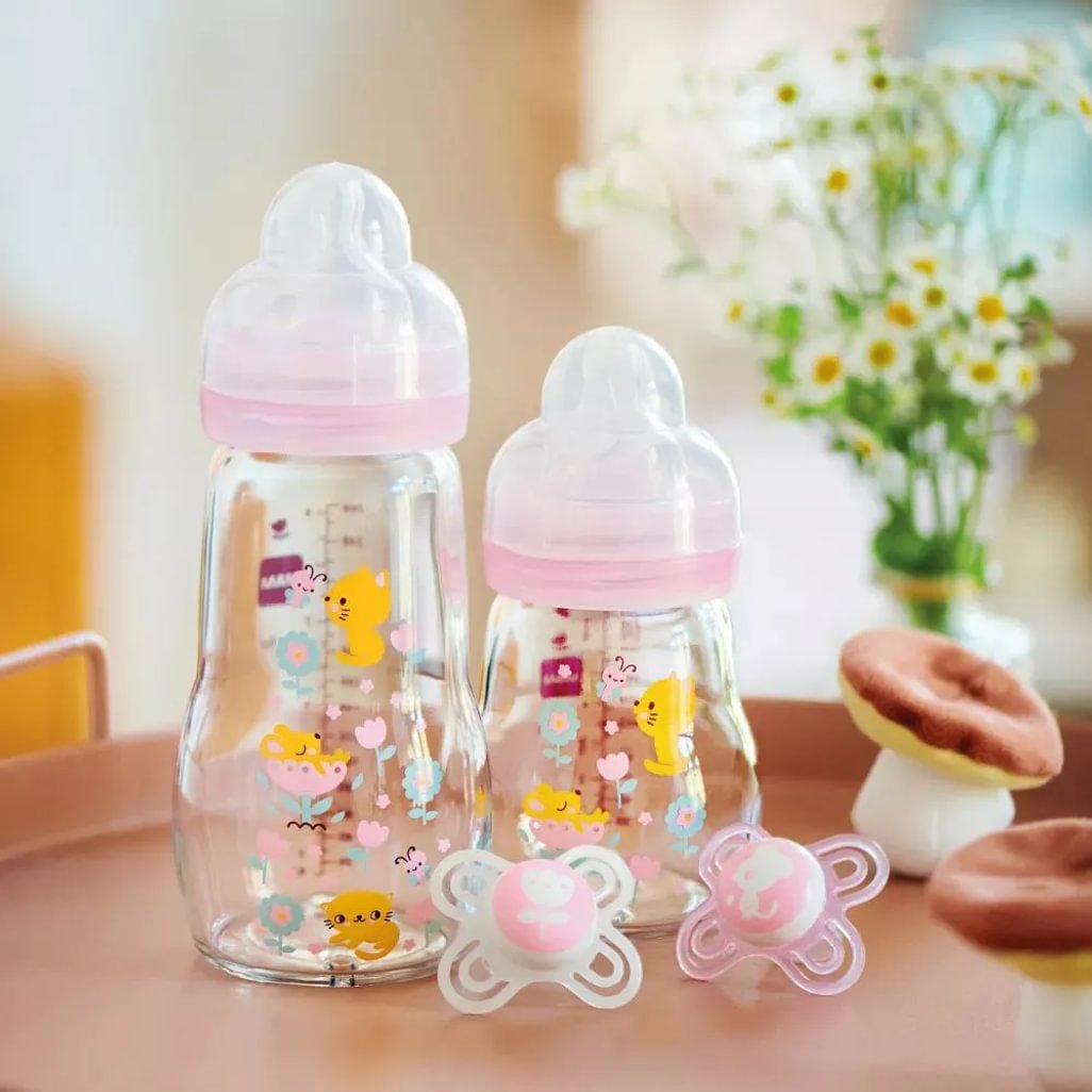 Mam Feel Good 260ml Sticlă pentru Bebeluși din Sticlă 2+ luni - fetiță