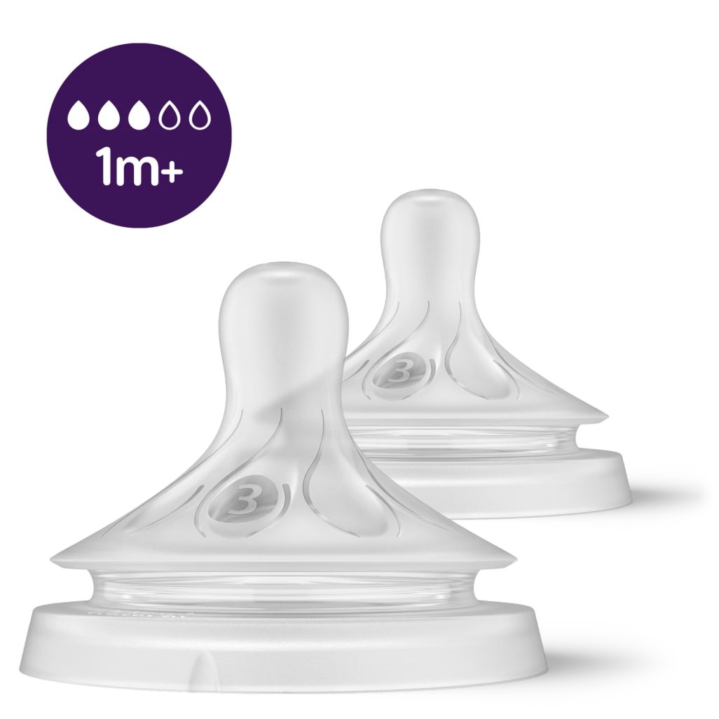 Avent Natural Response Tetină 1+m Flux 3 - pachet de două