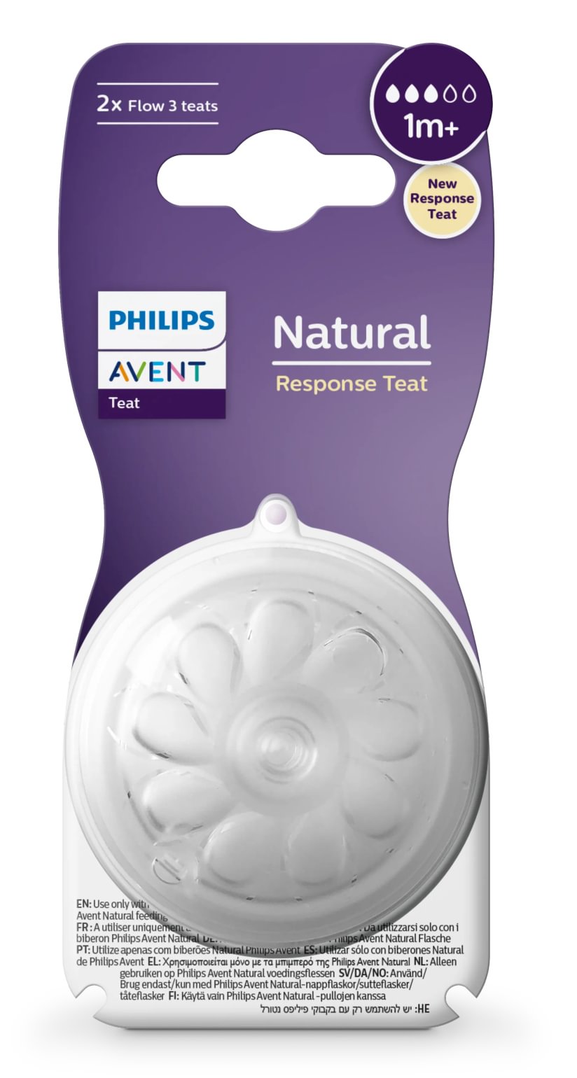 Avent Natural Response Tetină 1+m Flux 3 - pachet de două