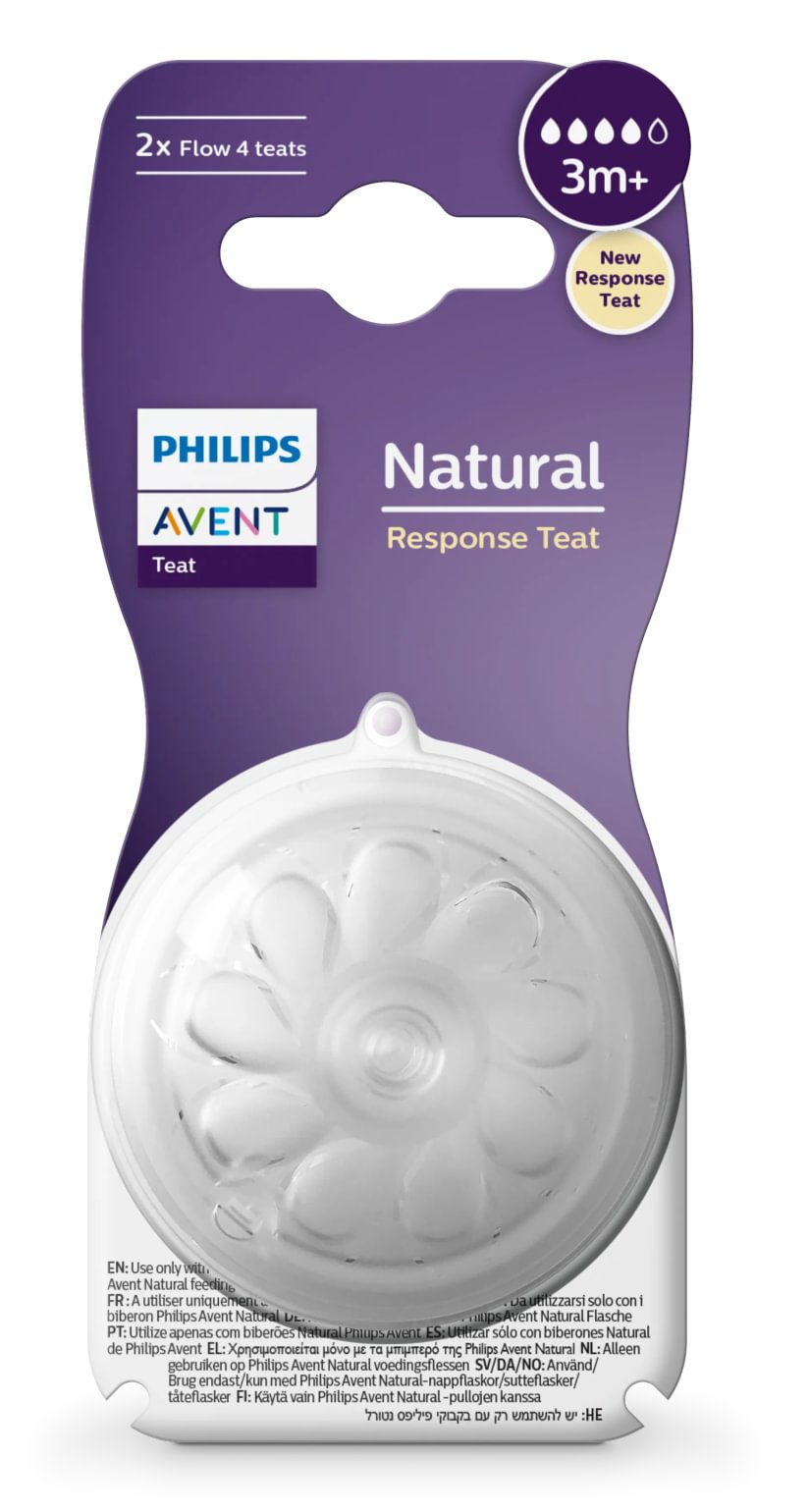 Avent Natural Response Tetină 3+m Flux 4 - pachet de două