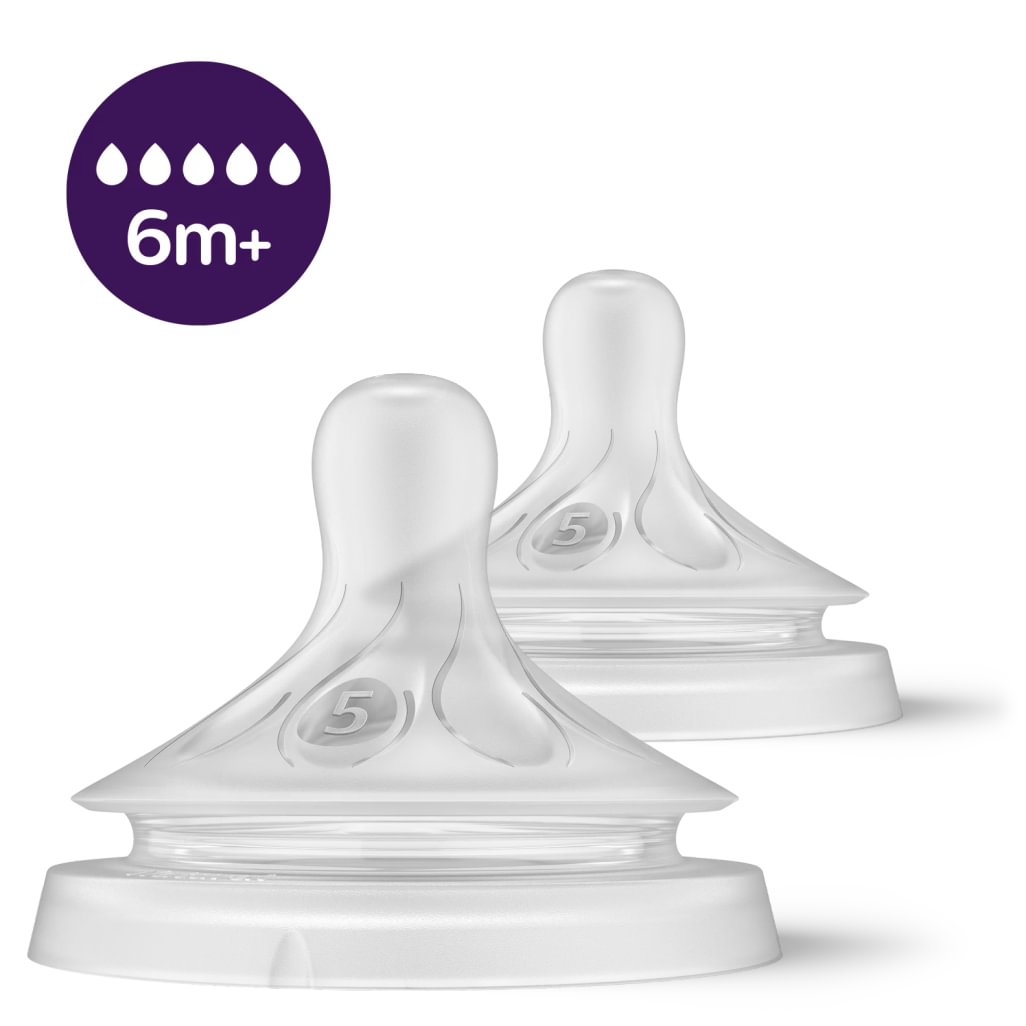 Avent Natural Response Tetină 6+m Flux 5 - pachet de două