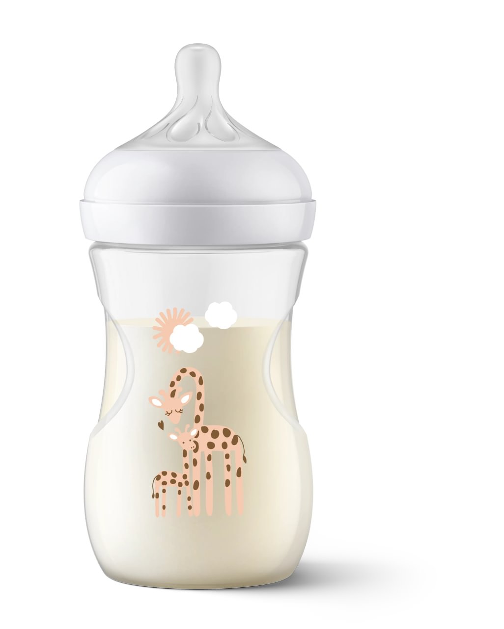 Avent Natural Response Baby Bottle PP 1+m 260ml - girafa