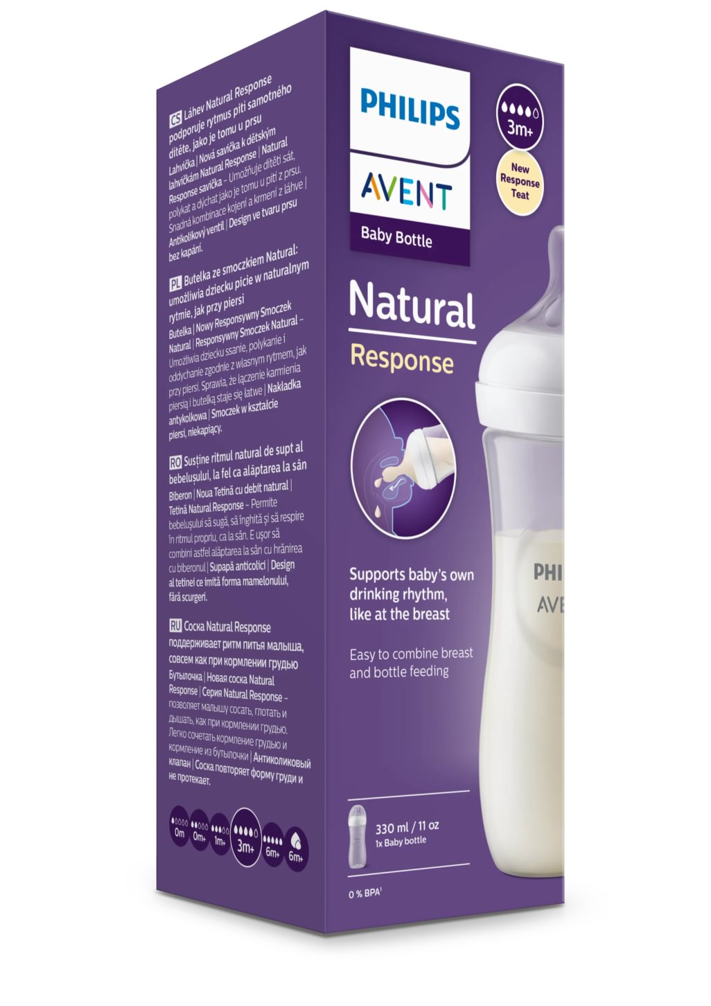 Philips Avent Natural Response Baby Bottle PP 3+m 330ml