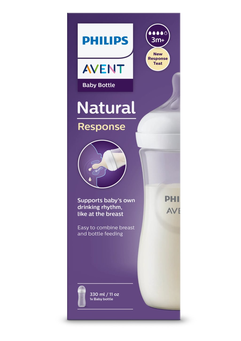 Philips Avent Natural Response Baby Bottle PP 3+m 330ml