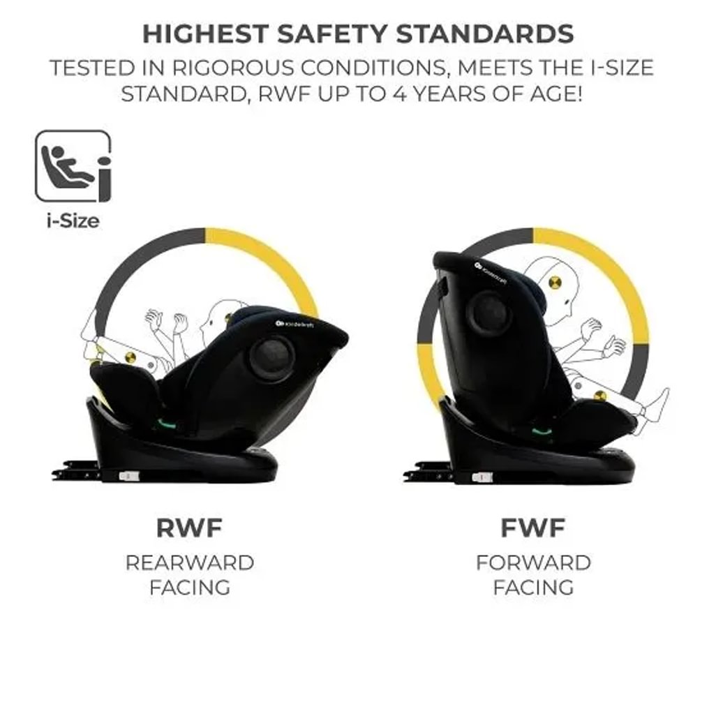 Scaun Auto Kinderkraft I-GROW i-Size - negru