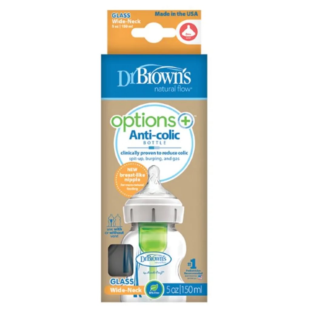Sticla pentru bebeluși Dr. Brown's Options+ din sticlă 150ml