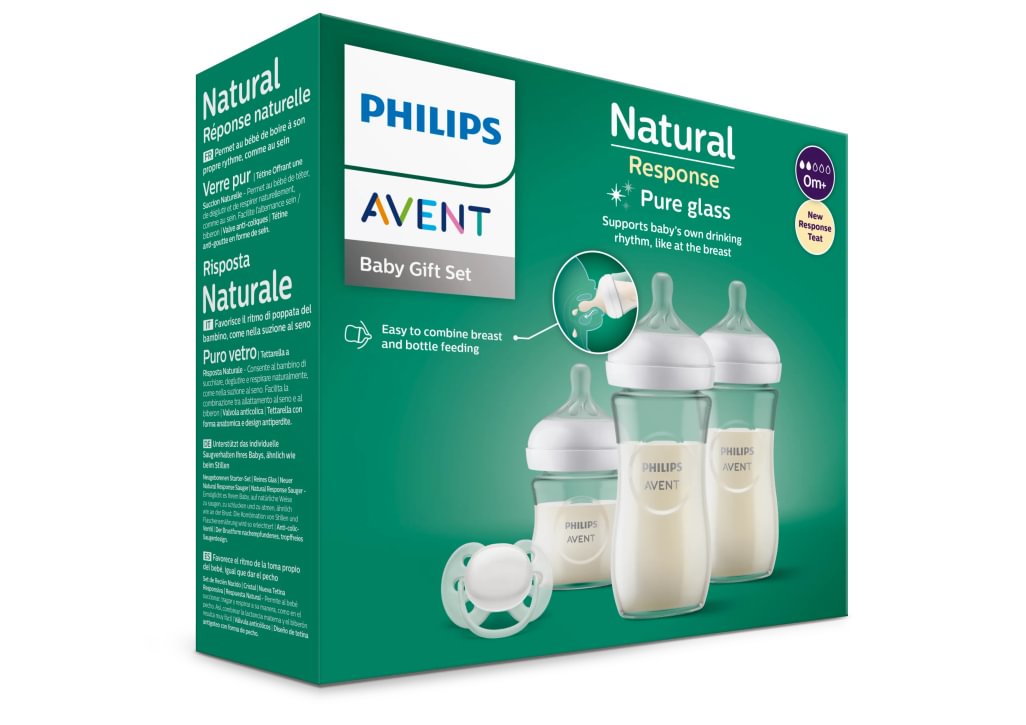 Philips Avent Natural Response Set Cadou pentru Nou-Născuți din Sticlă