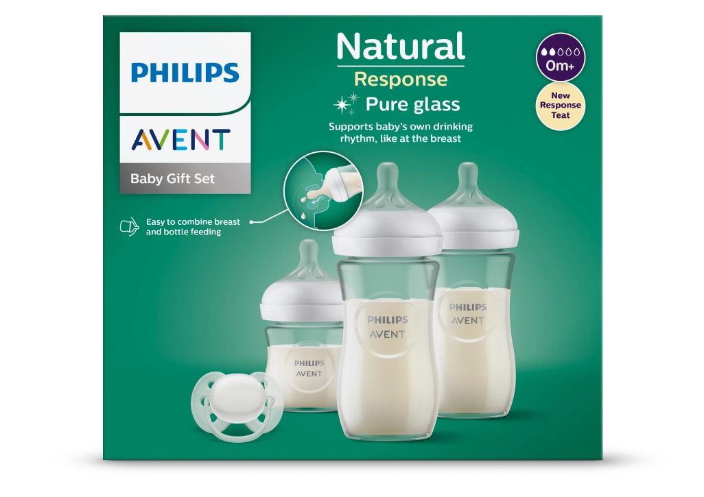 Philips Avent Natural Response Set Cadou pentru Nou-Născuți din Sticlă