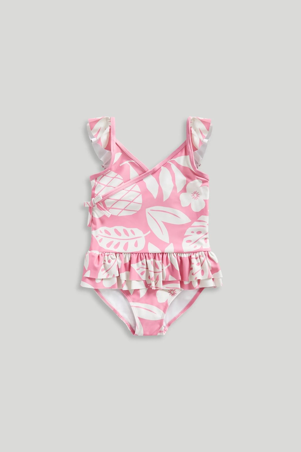 Costum de baie roz înfășurat
