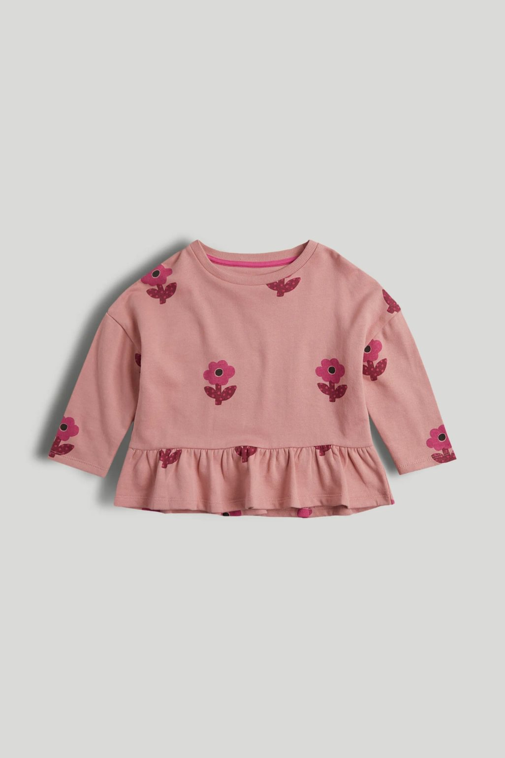 Top de trening roz cu flori