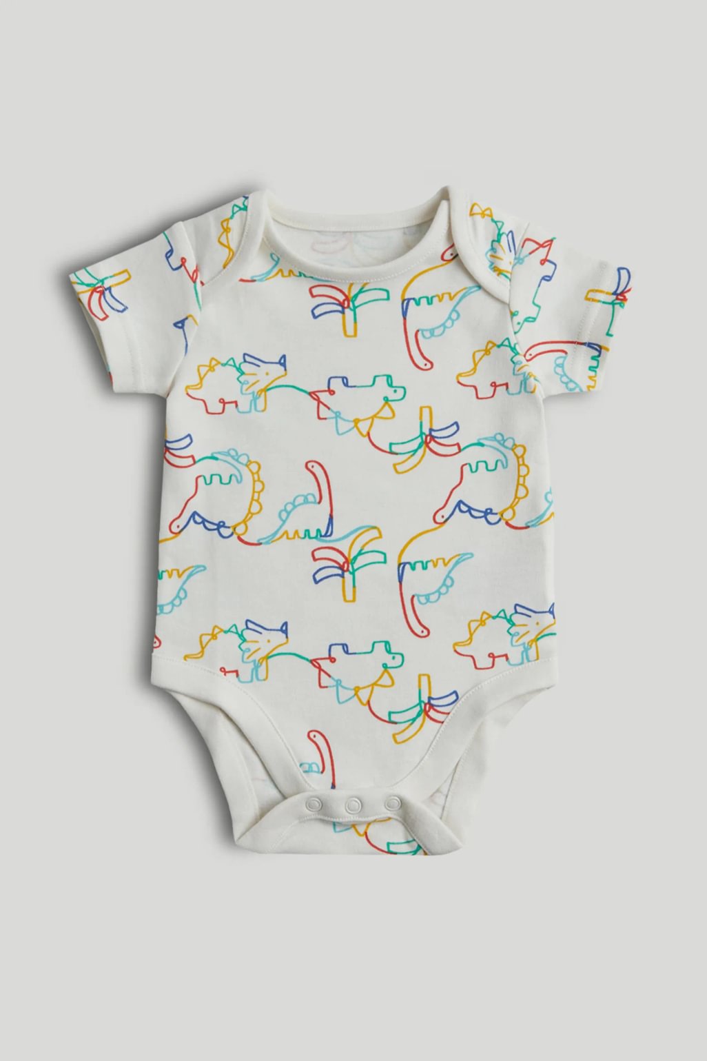 Set de 5 Body-uri cu Mânecă Scurtă cu Dinozauri