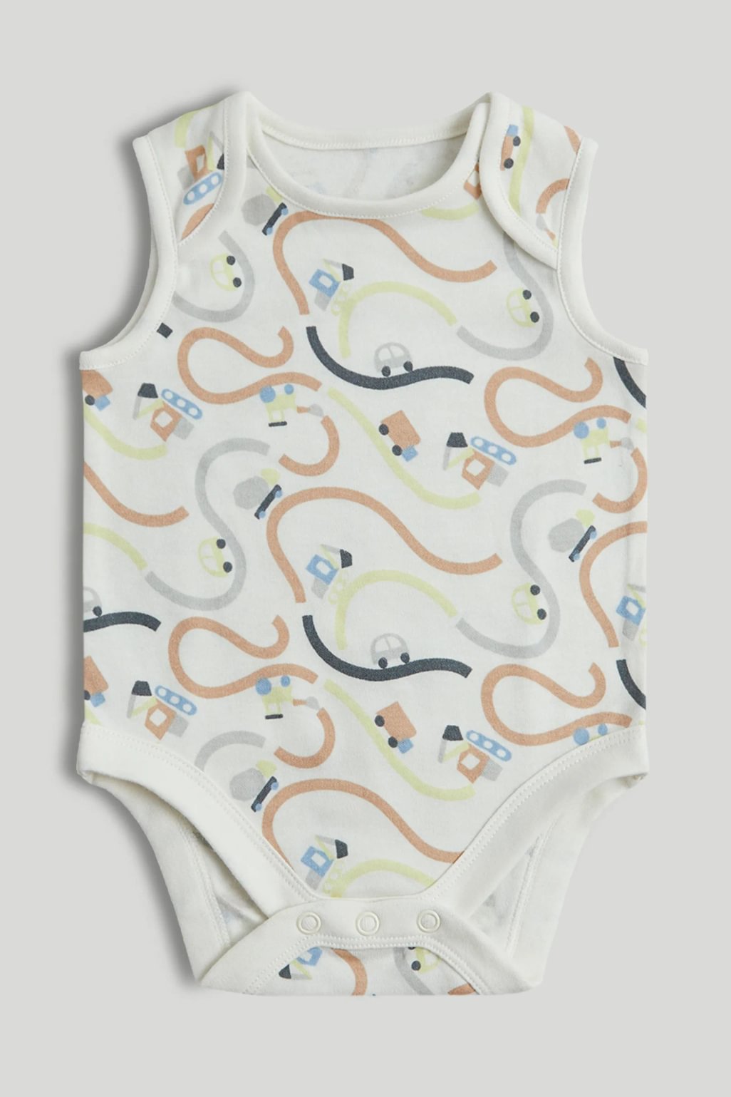 Set de 5 Body-uri fără Mâneci cu Mașinuțe