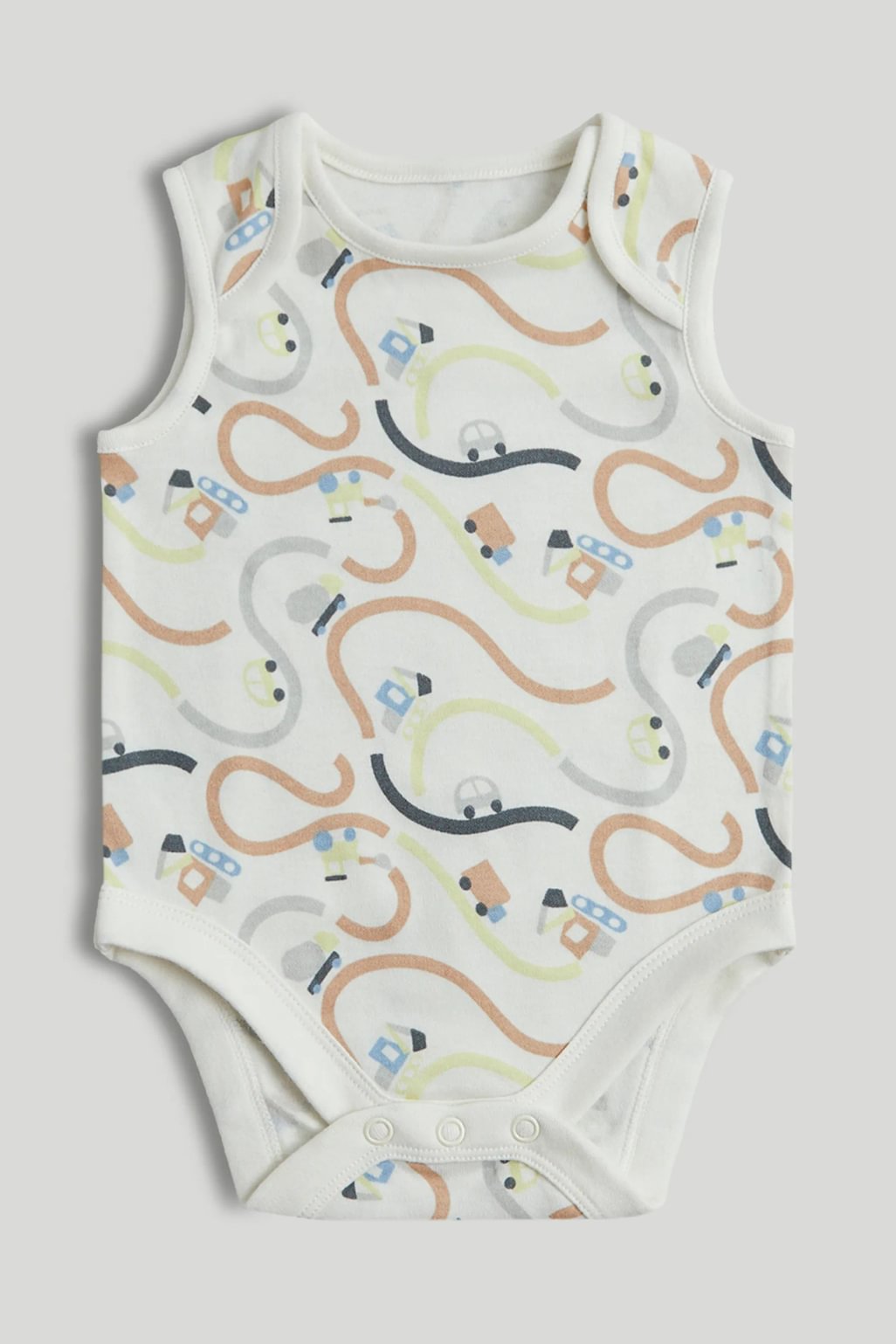 Set de 5 Body-uri fără Mâneci cu Mașinuțe