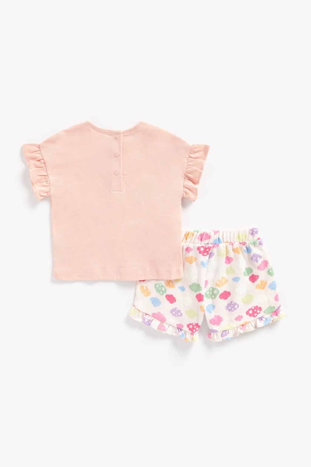 set tricou și pantaloni scurți, roz