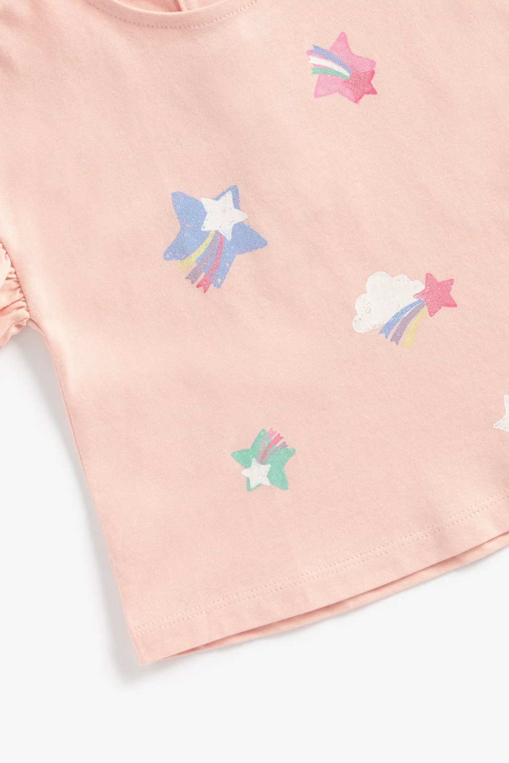 set tricou și pantaloni scurți, roz