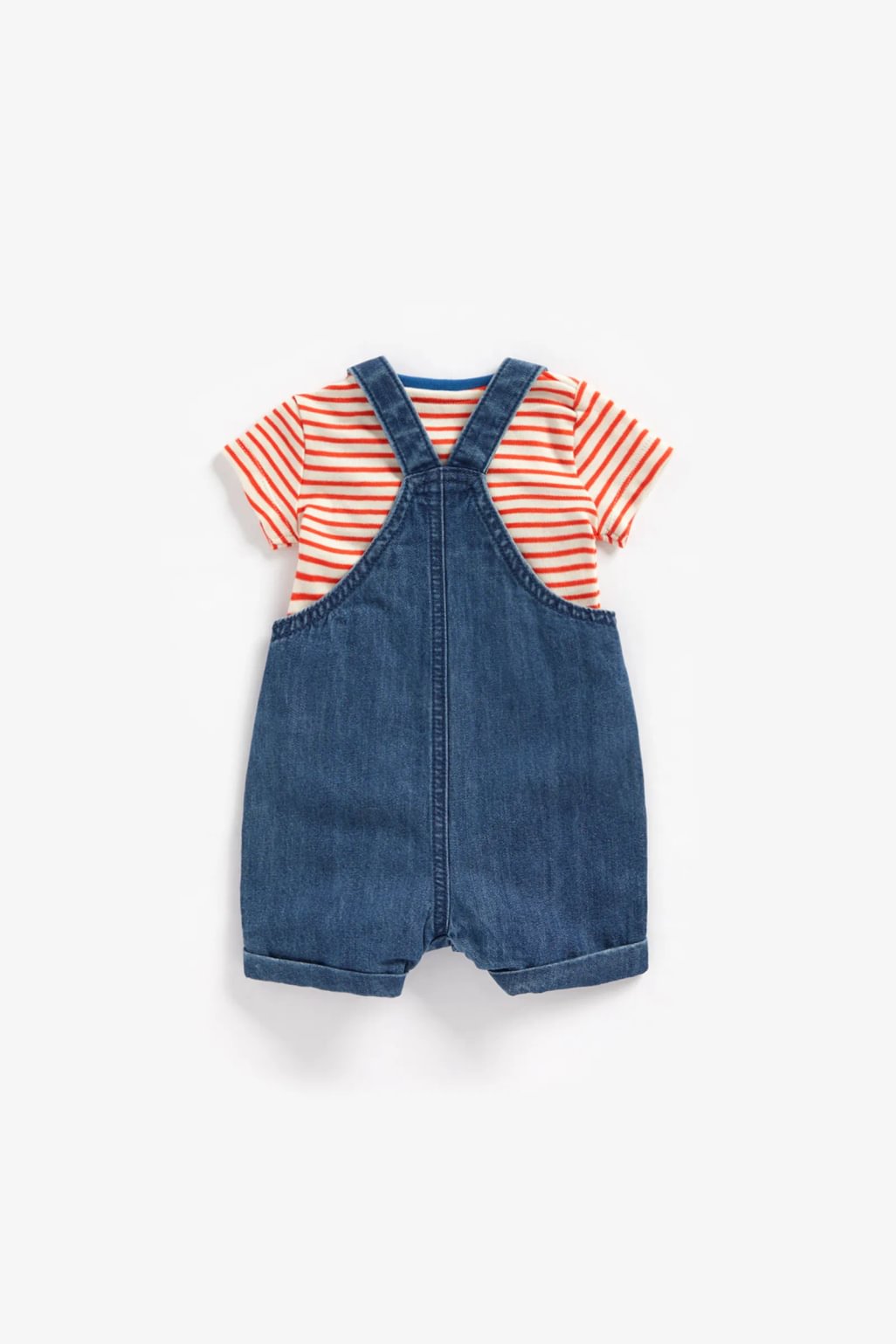 set body și salopetă scurtă din denim