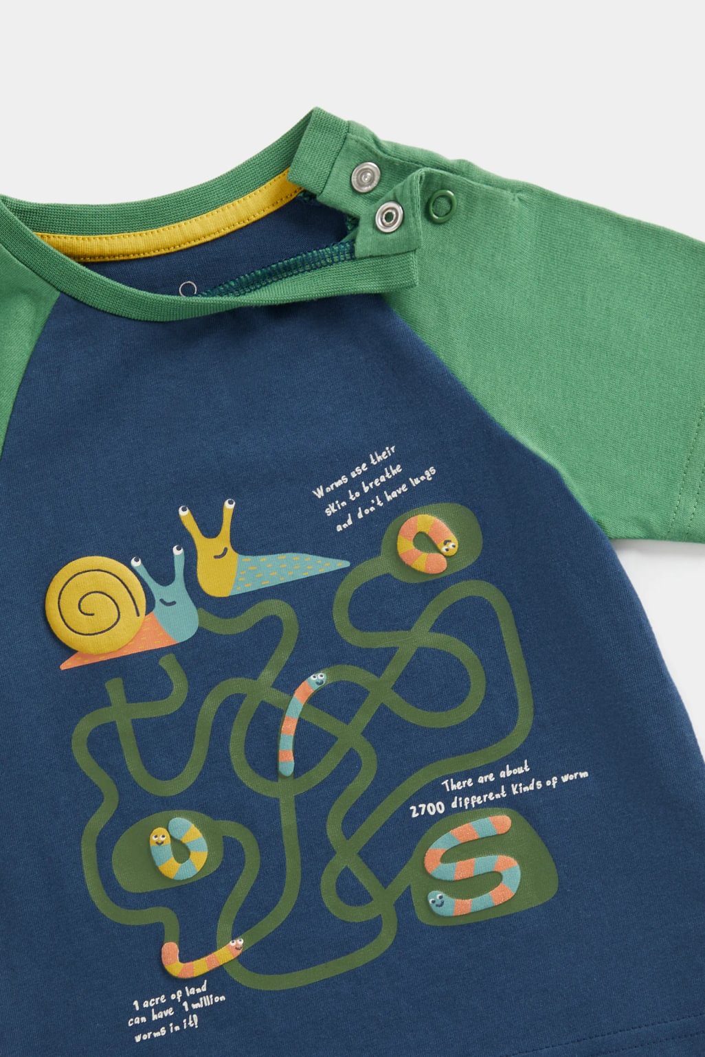 tricou, model râme și melci