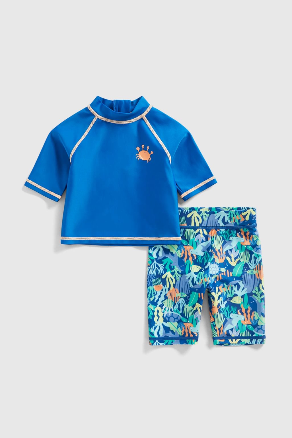 bluză și pantaloni scurți cu protecție solară UPF50+, model marin