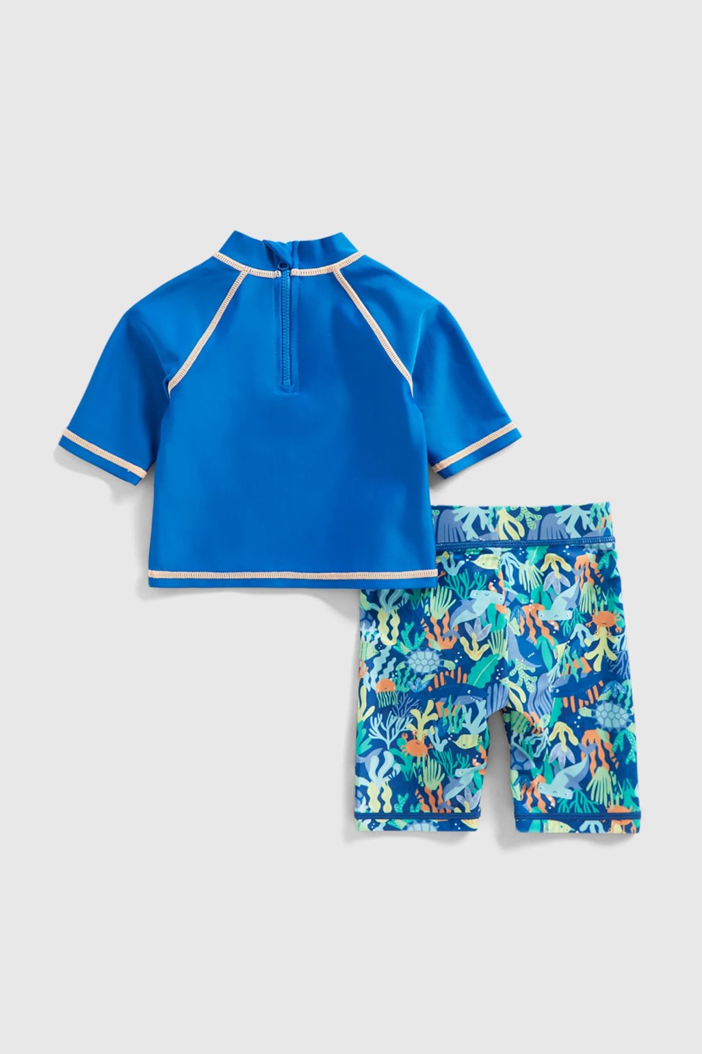 bluză și pantaloni scurți cu protecție solară UPF50+, model marin