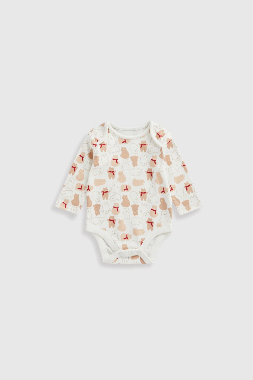 "Winter Bear", body-uri cu maneci lungi, model ursulet - set 5 buc