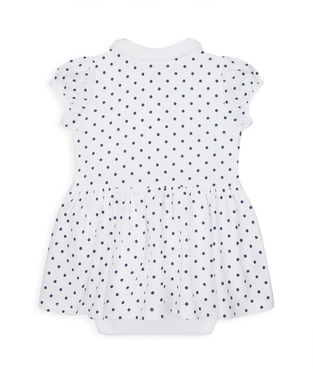 rochie romper din material pique cu model clasic