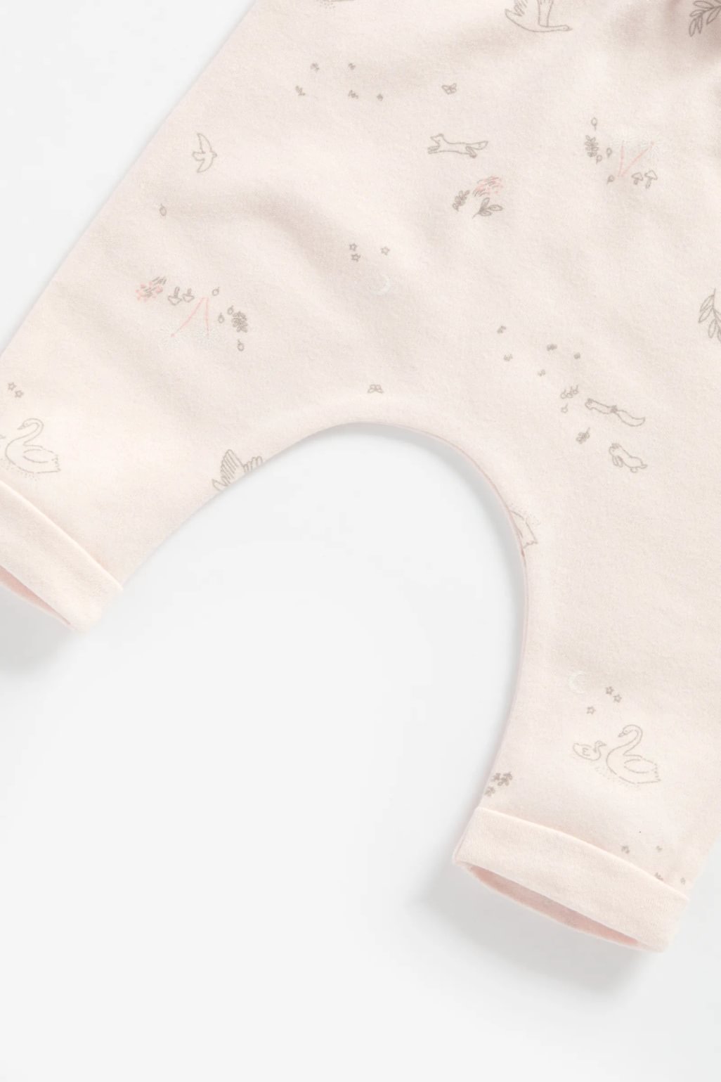 colanți roz din bumbac organic cu talie încrețită paperbag
