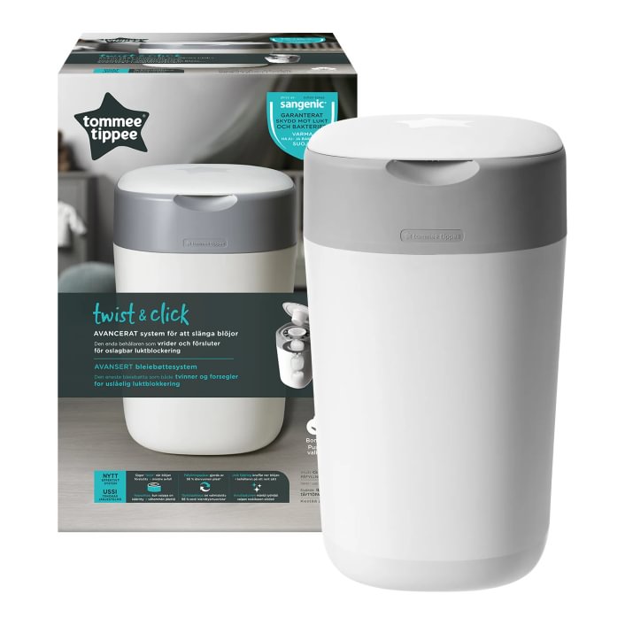 Tommee Tippee twist & click sistem de eliminare a scutecelor - alb de bumbac