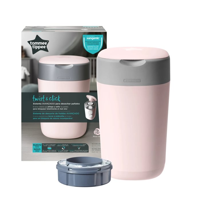 Tommee Tippee Sangenic Twist & Click Nappy Disposal System - pink