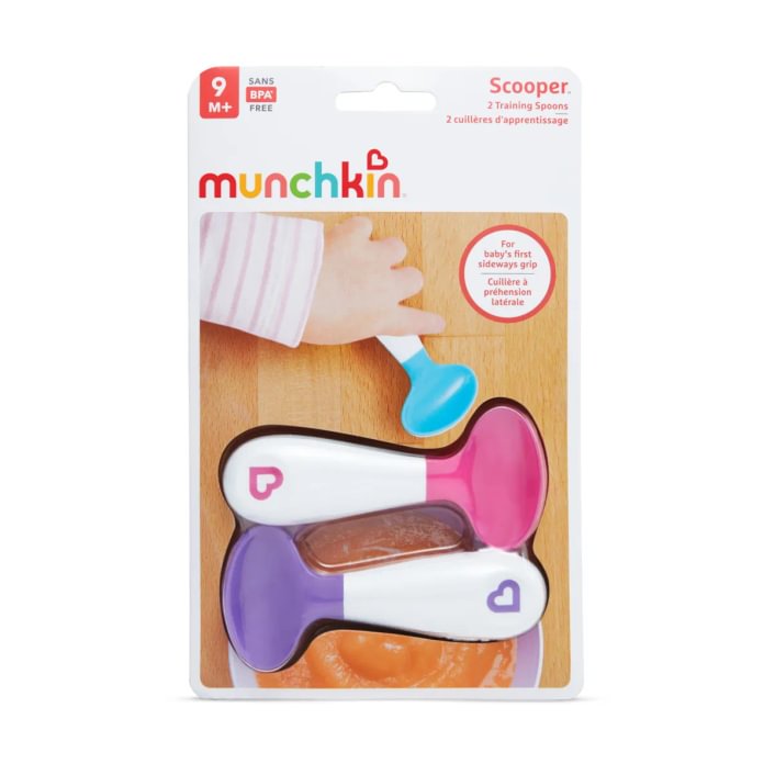 Munchkin Scooper ™ Spoons Σετ με 2 κουτάλια - μωβ/ροζ