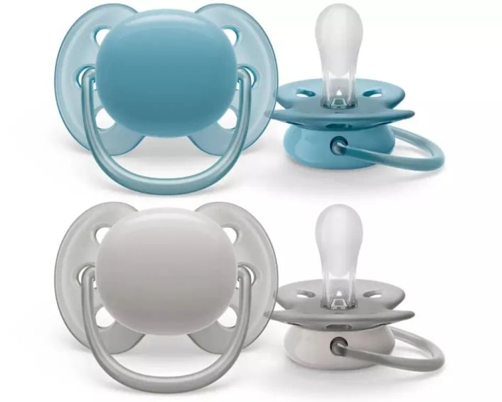 Philips Avent Ultra Soft Πιπίλες 6-18 μηνών - μπλε/γκρι