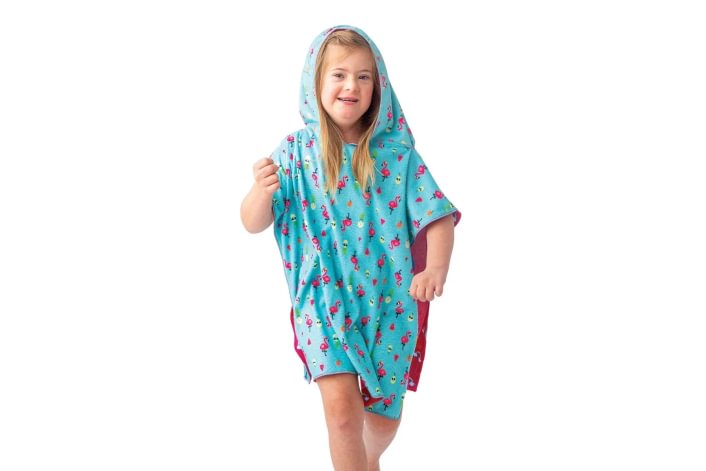 FlapJackKids Πόντσο Διπλής Όψης UPF50+ - unicorn/tropical beach