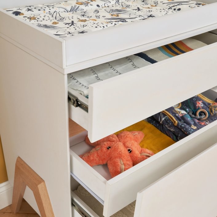 Tutti Bambini Fuori συρταριέρα - white/light oak