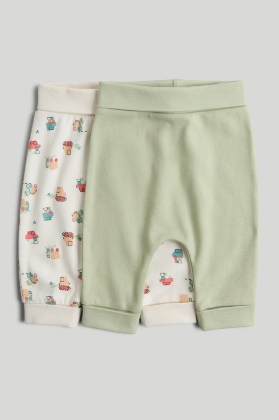 Pachet de 2 pantaloni joggers extensibili