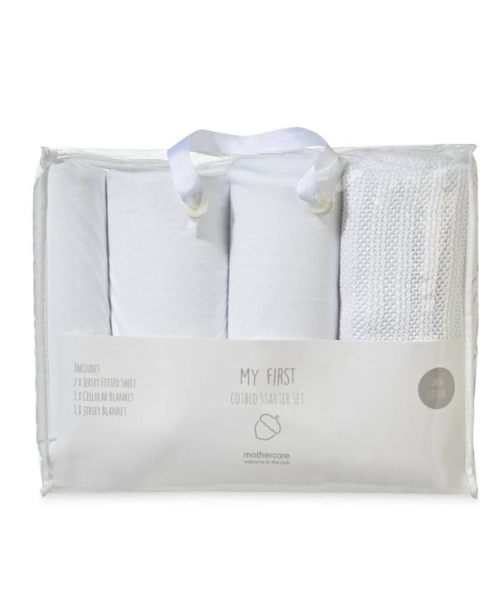 mothercare starter set για κούνια-μονό κρεβάτι - λευκό 